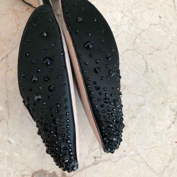 Badgley Miscka Women’s Haddie Loafer Flat Missing The Front Crystal Flower - Picture 8 of 16